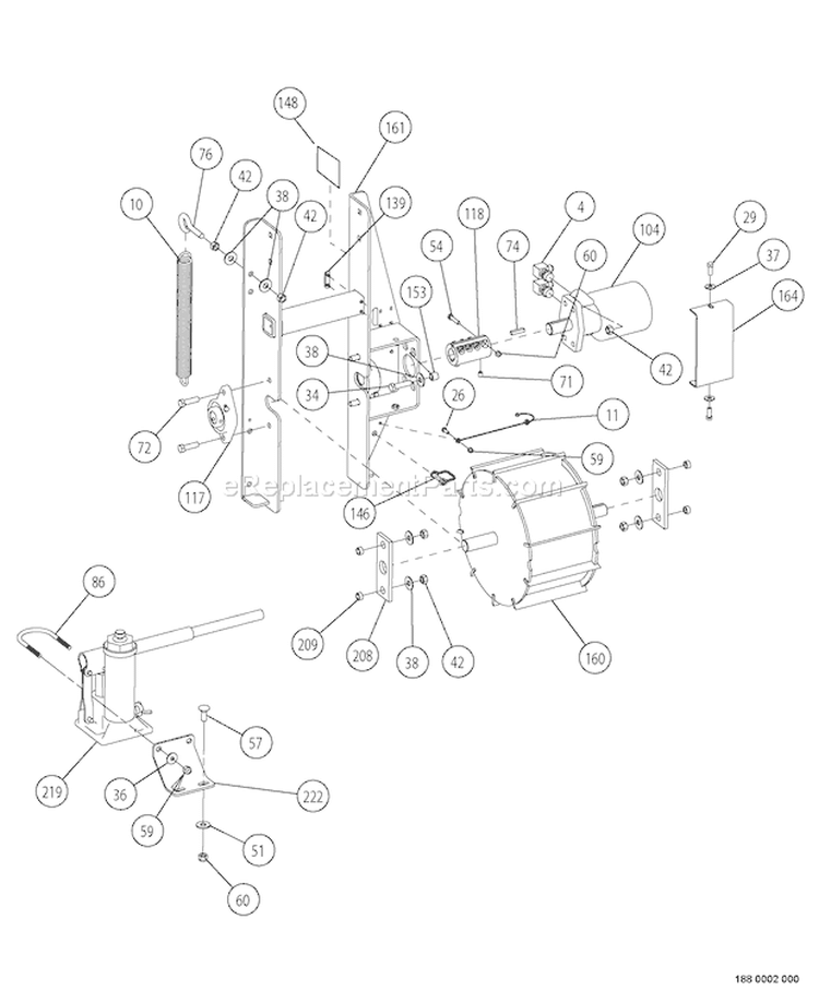 FeedáRolleráAssembly Diagram and Parts List for CH911DH 72928 Bear Cat Chipper Shredder